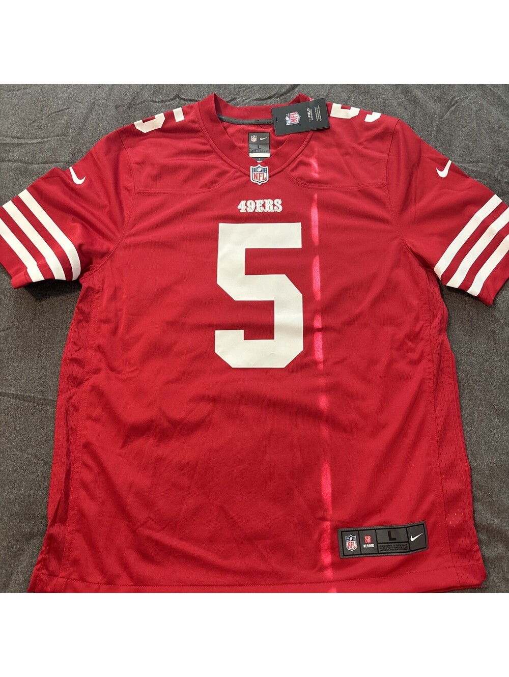 Nike Trey Lance #5 San Francisco 49ers NFL Jersey Men’s Large Red NWT